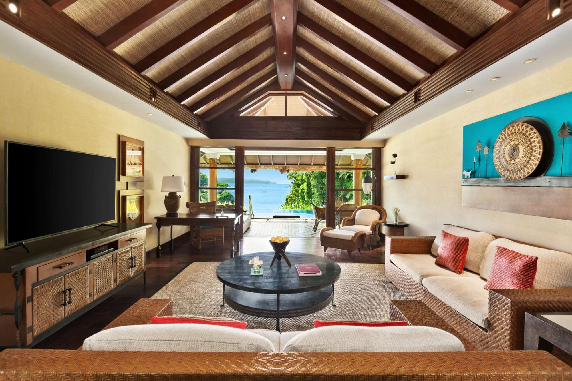 Shangri-La Boracay Exterior photo Living room of a villa